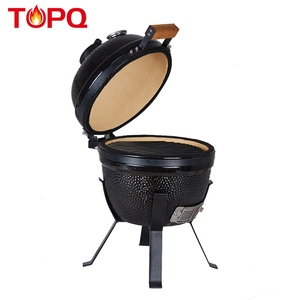 TOPQ <strong>14</strong>&quot; Japanese Mini Clay Tandoor Oven Grill Portable Ceramic Barbecue Charcoal <strong>Kamado</strong>