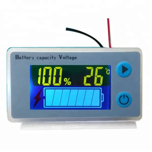 12V متعددة الوظائف LCD الرصاص الحمضية بطارية قدرة متر الفولتميتر مع عرض درجة الحرارة