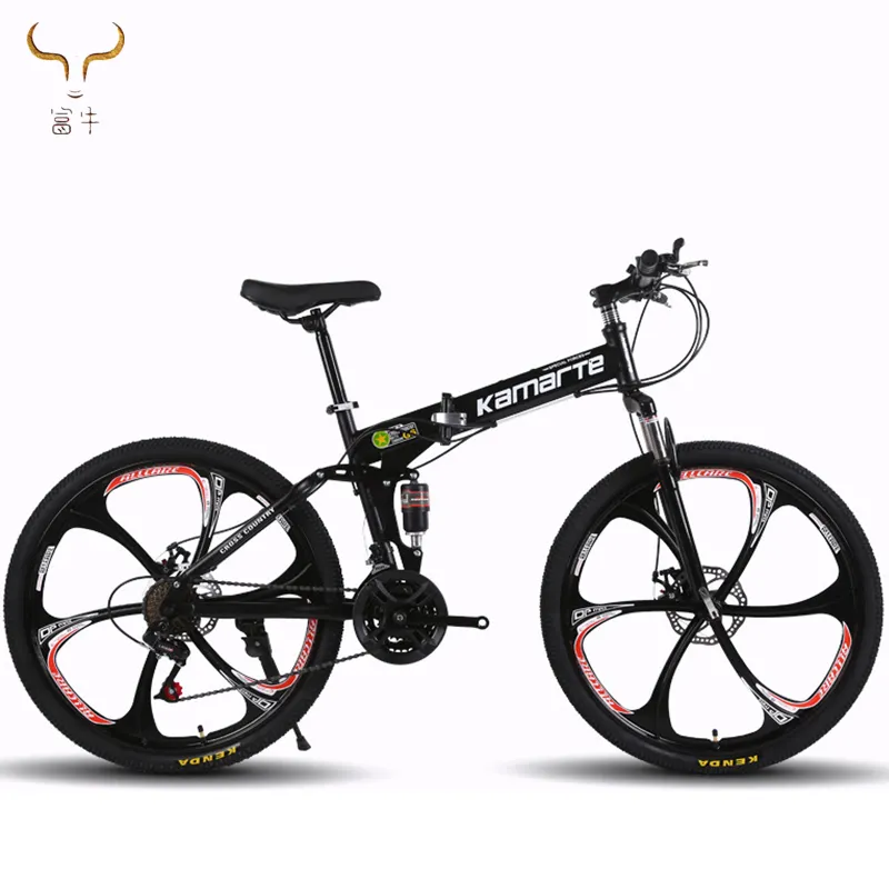 Roda de bicicleta dobrável, alta qualidade, 26 '', dobrável, mountain bike, 3 raios, integrada, magnésio, mtb g6, aço de suspensão completa
