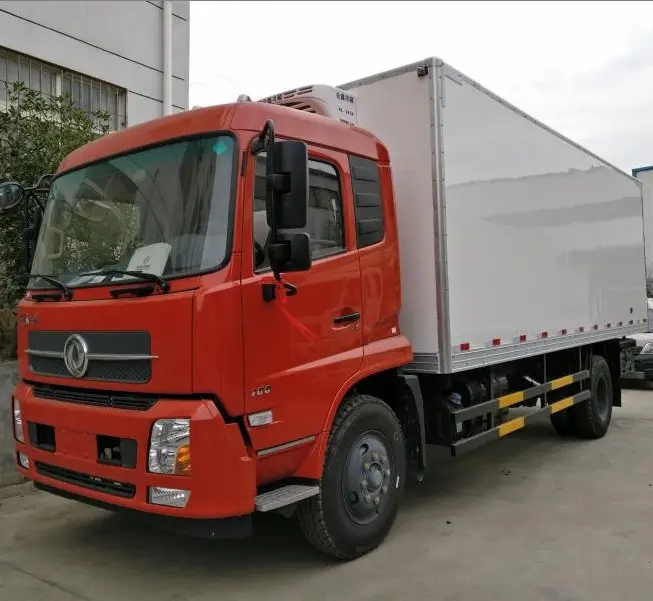 EQ5122XLCA3 4x2 Dongfeng 4x2 kamyon soğutucu buzdolabı/soğutmalı soğuk oda Van kamyon