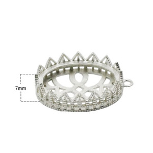 Beadsniceベゼルトレイシルバーペンダントベースカメオペンダントブランク卸売ジュエリーアクセサリーID33769