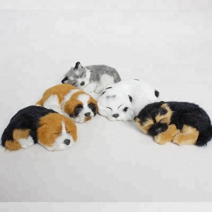 リアルなハスキー犬ぬいぐるみぬいぐるみぬいぐるみ犬の窓ディスプレイ写真小道具素敵なリアルな眠っているペット - Product Image 1