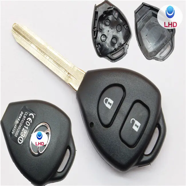 Keyyou-coque de remplacement pour clé télécommande de voiture, en plastique, 2 boutons, non découpé, vierges, pour toys Corolla RAV4 TOY 43 lame