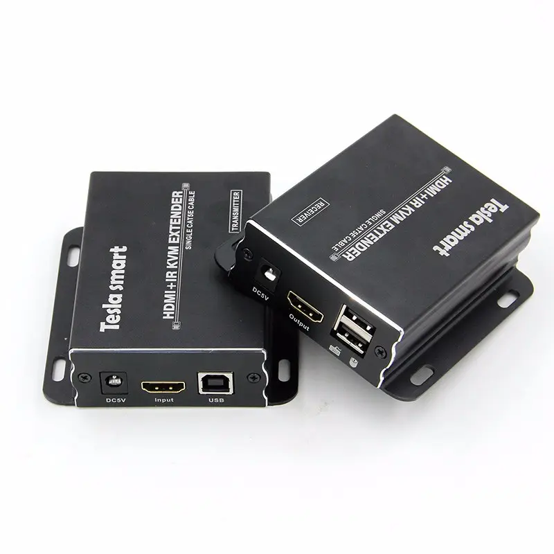 Eigene Marke HDMI Extender 120 mt USB HDMI KVM Extender Über IP schalter
