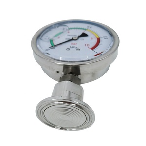 נירוסטה סניטרית ss316l מד לחץ מלא נוזל מד לחץ מילוי עם חיבור פליז מודל מזון כיתה bspt סטנדרטי