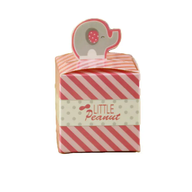 Caja de regalos para baby shower, papel pequeño de cacahuete