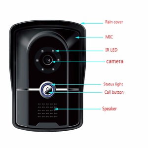 Monitor de sistema de intercomunicación con timbre de puerta de vídeo inteligente con cable de 7 pulgadas al por mayor con lector de tarjetas RFID y kits de cámara para uso doméstico - Product Image 3