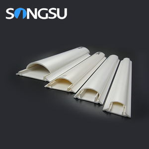 Beyaz duvara monte ark zemin kablo kanalı düzenli Pvc kordon kapağı/endüstriyel zemin kanalı - Product Image 6