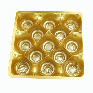 Nhà Máy Bán Hàng Trực Tiếp Chất Lượng Cao Tùy Chỉnh Thiết Kế Vàng Nhựa Khoang Bao Bì Chèn Khay Sô Cô La Vỉ Chấp Nhận - Product Image 2