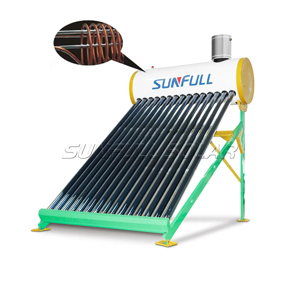 Scaldabagno solare pre-haeting pressurizzato con bobina di rame di nuovo design di SUNFULL solar