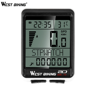 WEST BIKING-Ordenador inalámbrico para bicicleta, 2,1 pulgadas, 5 idiomas, impermeable, odómetro de velocidad, ordenador inalámbrico para bicicleta de ejercicio - Product Image 4