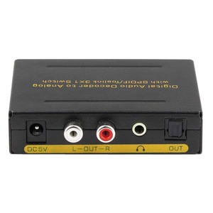 Convertidor de audio digital a analógico SPDIF 196kHz convertidor de audio HDMI convertidor de audio digital a analógico RCA l/R 3,5mm - Product Image 1
