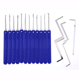 12 adet mavi kol kilitleme kilit seçim seti anahtar Extractor aracı şeffaf uygulama asma kilitler kilit smith araçları kanca kilidi Pick - Product Image 3