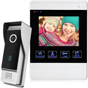 Sistema de intercomunicación de doble vía de Guangdong, 4 pulgadas, mini pantalla LCD, color visiófono 2 fils, videoportero de 2 cables - Product Image 1