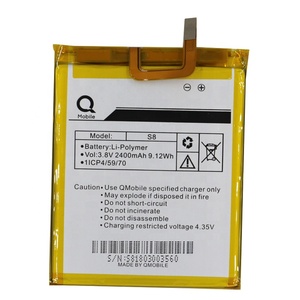 Qmobile OEM Wholesale Long Life Time Laptop 2400mAh S8 <strong>Battery</strong> for Q Mobile - Product Image 1