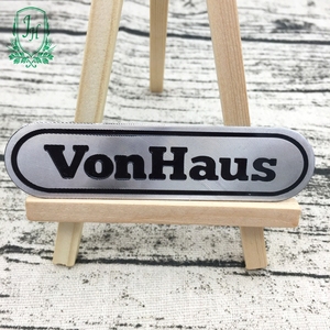Customized Aluminum Metal <strong>Name</strong> Plate with Raised Logo Printing and Casting Techniques for Brand Nameplates and Model