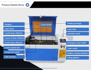 סין co2 לייזר 4 ראש חרט אקריליק חותך a5 פרו 40w 4060 לייזר חריטה machine50W/60W/80W/100W