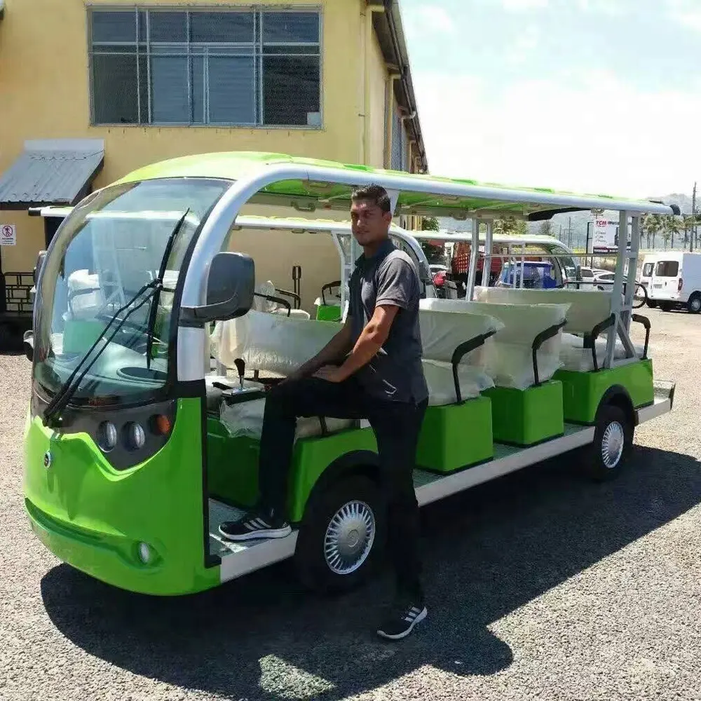 14 Seat Shuttle Transport Sightseeing Bus eléctrico de pasajeros a la venta ()