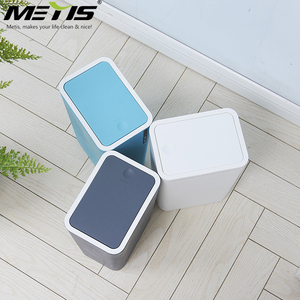 ถังขยะพลาสติกสำหรับใช้ในบ้านประเภทกดฝาพับปิดวัสดุ PP ผู้ผลิตจีน - Product Image 1