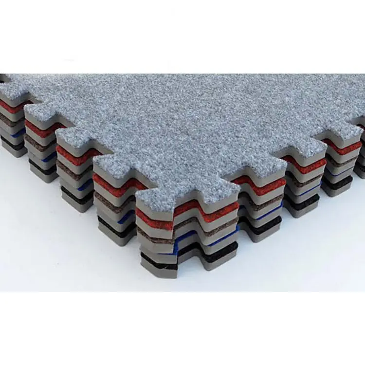 China fabricante macio intertravamento tapete azulejo 24 "x 24", alta qualidade quebra-cabeça, tapete do chão, tapete do quarto