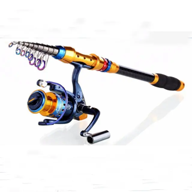 Deep sea fishing rod and metal reel for spining fishing rod carbon