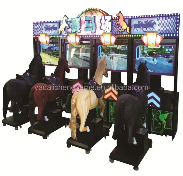 Nuovo Stile GoGo Jockey Equitazione 4 Giocatori Racing Game Macchina