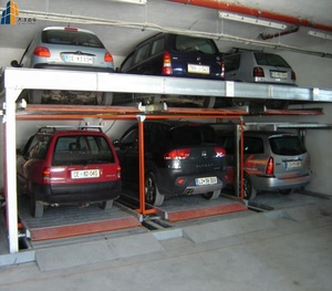 חכם מדורגת פלדה רכב 4 חניה הודעה מבנים עם plc רכב חניה מערכת רב חניה