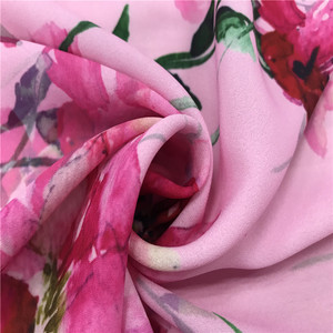 Özel hizmetler çiçek baskı % 100% Polyester krep <span class=keywords><strong>CDC</strong></span> kumaşlar elbiseler için