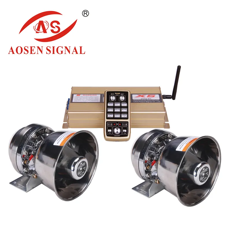 Aosen AS-X5 12V 24V 600W Auto Car Outdoor Siren electronic alarm siren