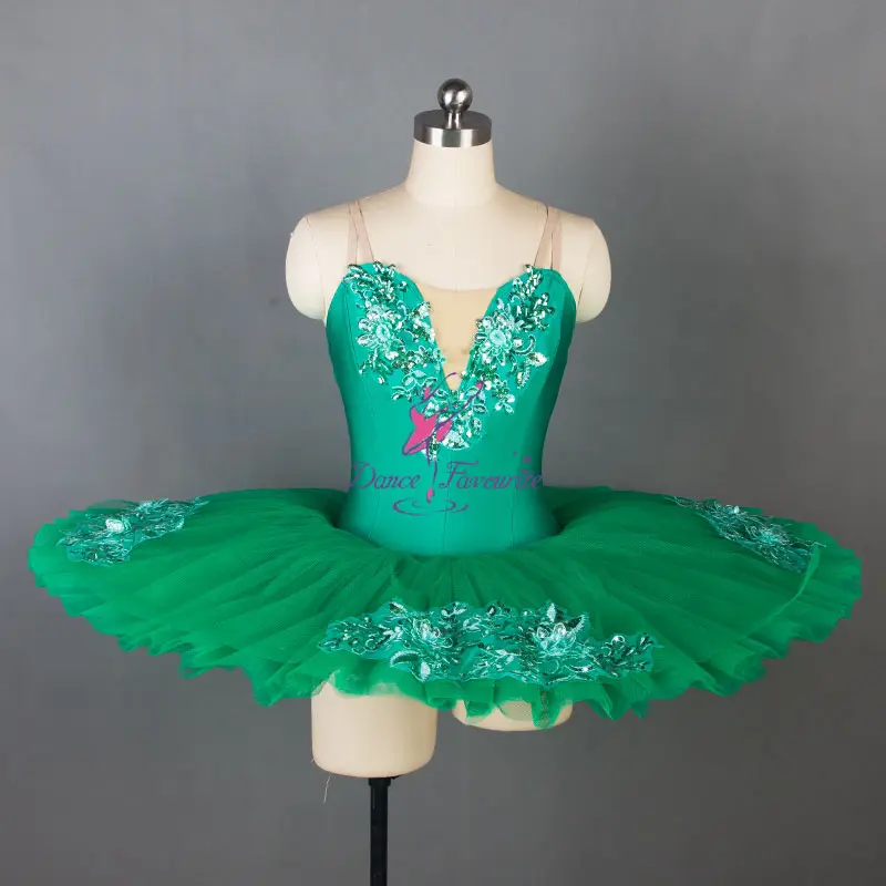 Pre-プロフェッショナルバレエのパンケーキチュチュ少女や女性のためバレリーナ衣装プリーツチュチュ3色をご用意BLL055