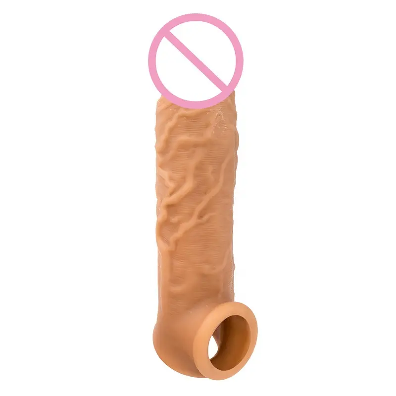 Camisinhas extensoras de alargamento do pau, silicone para homens manga do pênis