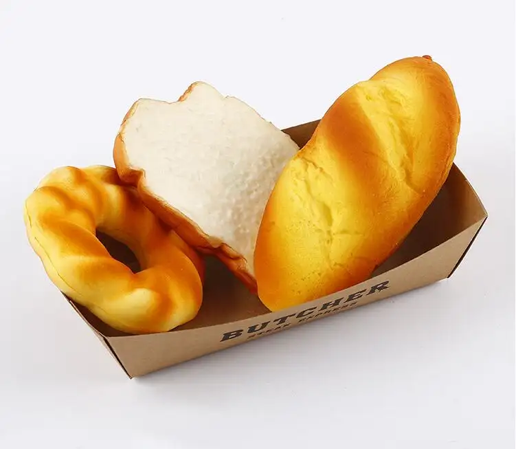 Caixa de barco de embalagem personalizada, para cachorro quente e pão diferentes tipos de bandeja de papel de embalar