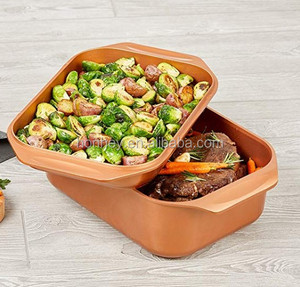 Nhôm Không Dính Đồng Thổ Nhĩ Kỳ Roaster Die Cast Soong Bờ Biển Vàng <span class=keywords><strong>Cookware</strong></span> Set Fish Pan - Product Image 6