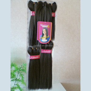 Hot Sale Adorable Top Quality Synthetic Hair Extension,straight Yaki <strong>Weave</strong> 4pcs/lot Has 4 Different Length of Hair <strong>Weave</strong> Fringe - Product Image 6