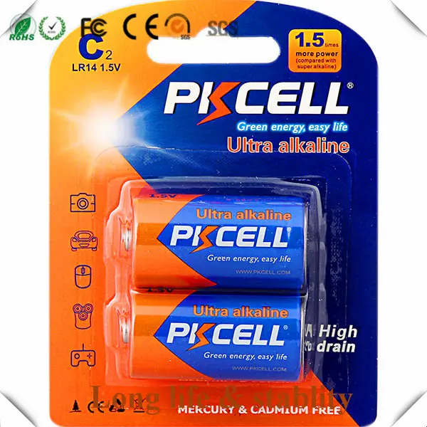 VENDITA CALDA-1.5v batterie lr14 am2 1.5v c cellulare batterie di pile alcaline lr14 batteria a secco