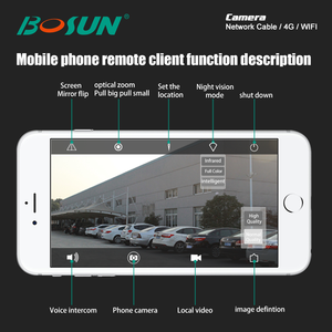 BOSUN กล้องวงจรปิดอัจฉริยะ4G Wifi,รักษาความปลอดภัยของวิลล่า12V 60วัตต์โคมไฟถนน Led พลังงานแสงอาทิตย์ - Product Image 6