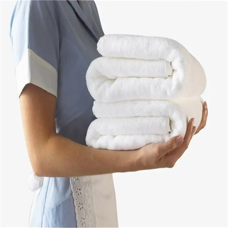 100% puro cotone bianco di lusso su misura di alta qualità prezzo di fabbrica brasiliana utilizzato hotel asciugamani da bagno