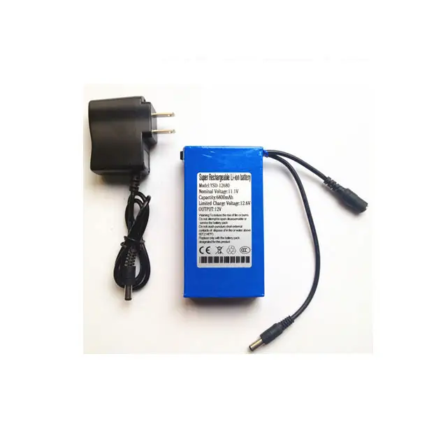 جديدة قابلة للشحن 12V 3000mAh بطارية ليثيوم أيون 12V 3Ah كاميرا كاميرا بطارية ليبو + 12.6V 1A شاحن الاتحاد الأوروبي/الولايات المتحدة التوصيل