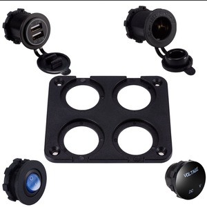 מטען שקע USB כפול 12v 4.2a + מתח הוביל