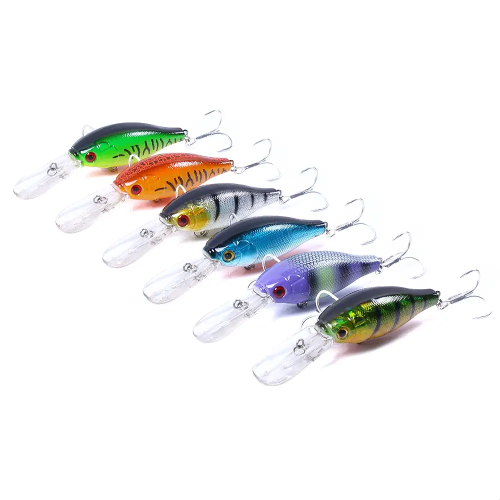 Nuevo diseño Crankbait la escuela pescado pesca 9,7 cm 15,5g Señuelos de pesca con sangre ranura gancho