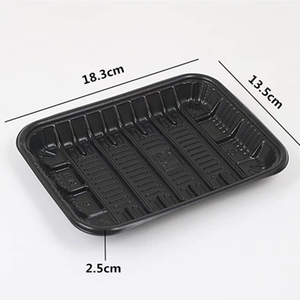 一次性冷冻食品塑料托盘，黑色 PP 塑料托盘 - Product Image 2