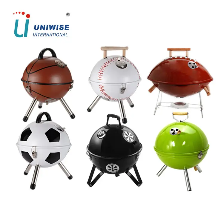 Barbecue de forme américaine, sphère Unique en charbon de bois, gril avec Design de casque de Football,