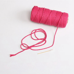 COOMAMUU 3Mm ผ้าฝ้าย Macrame ด้ายถัก,สำหรับถักเชือกและสายสะพายกระเป๋าผ้าคอตตอนงานฝีมือ - Product Image 3