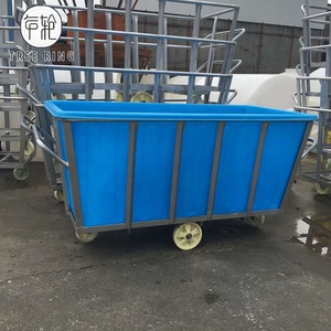 Large Volume Rotomold 1300kg Plastic Landry Trolley <strong>Cart</strong> for Wet Fabric L2100*W1080*H880 mm