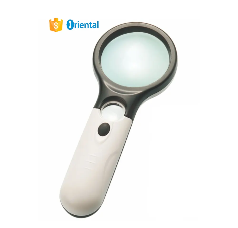 3 LED Magnifier Made In China, Glass lens Magnifier Free Sample OEM Paper Box