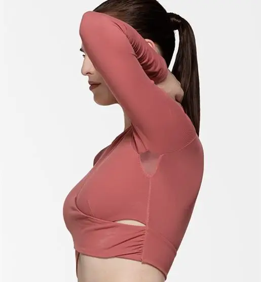 Camiseta deportiva sexy para mujer, ropa interior con detalle de malla, activa