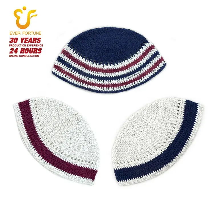 Yahudi Judaism Judaica tığ Kippah örme Kippah /kippot/ Yarmulke/kipa/yarmulka Qingdao, çin yetişkin erkek yuvarlak