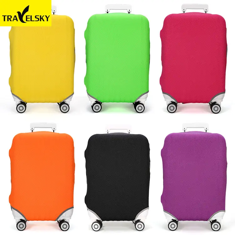 Travelsky New Fashion Custom Polyester Spandex Suitcase Protector Luggage abdeckung