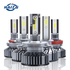 HAIZG工場卸売2面F2車LEDヘッドライトF2 cobチップ自動車部品電球ランプ自動照明システムh4h7ヘッドライト - Product Image 5