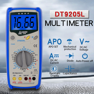 Multímetro Digital de circuitos DT9205L, probador de protección mecánica de alta precisión, multímetro Digital de prueba, protección de sobrecarga - Product Image 3